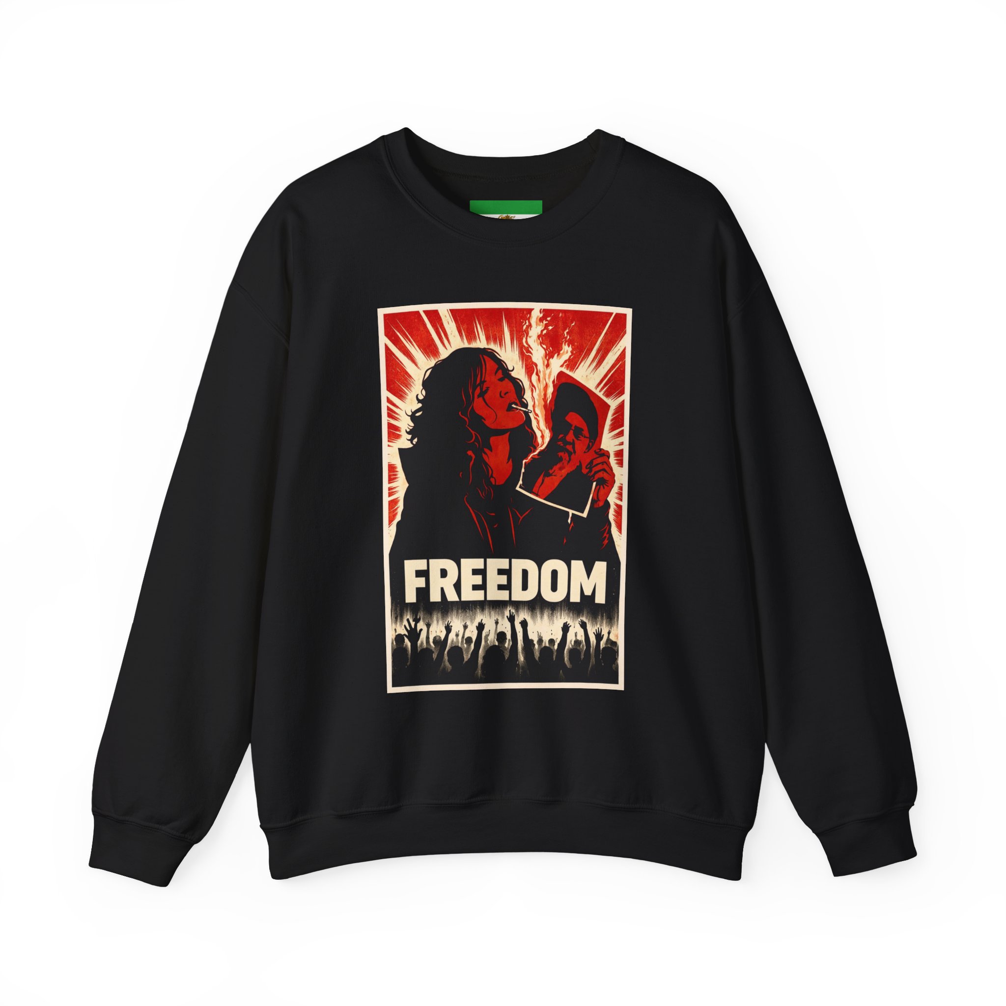 Freedom Protester Illustration Sweatshirt | Political Rally Graphic - Image 5