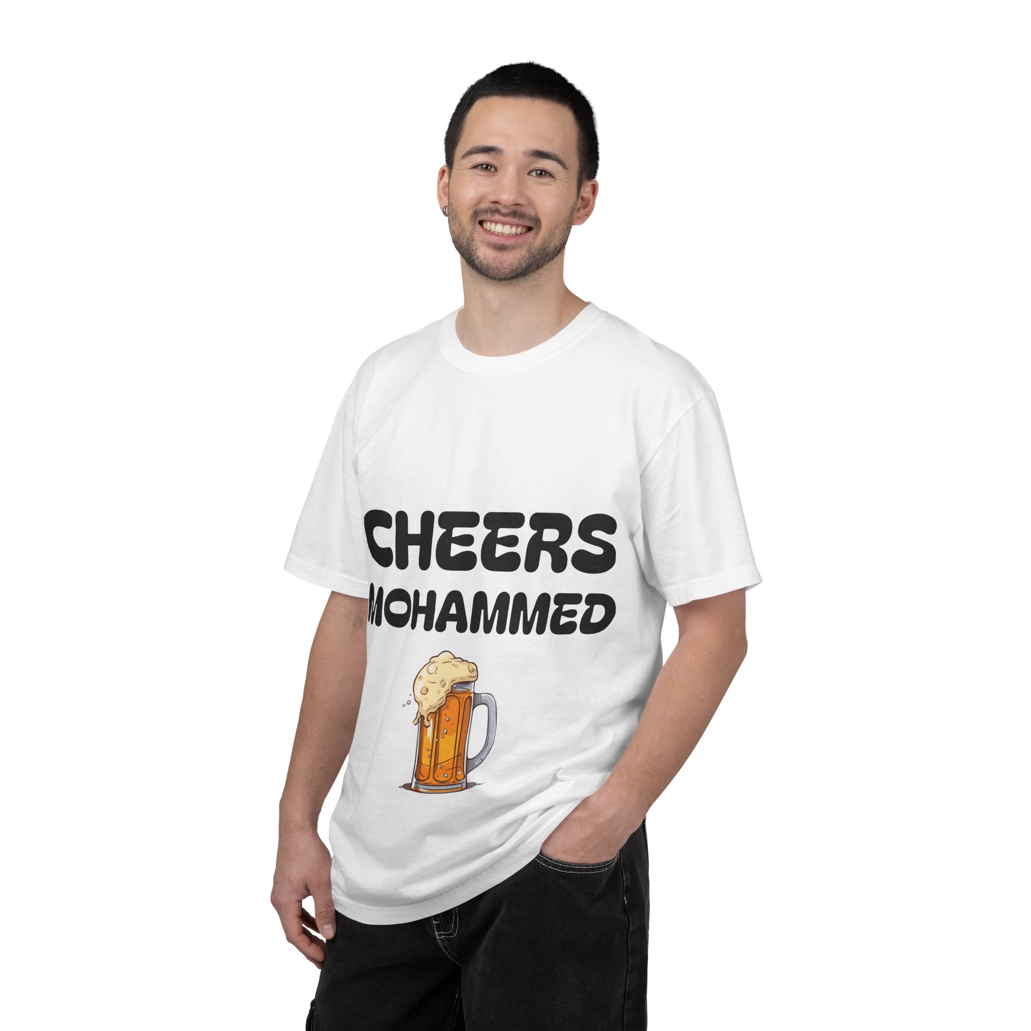 Cheers Mohammed T-shirt | Beer Mug Graphic Tee - Image 4