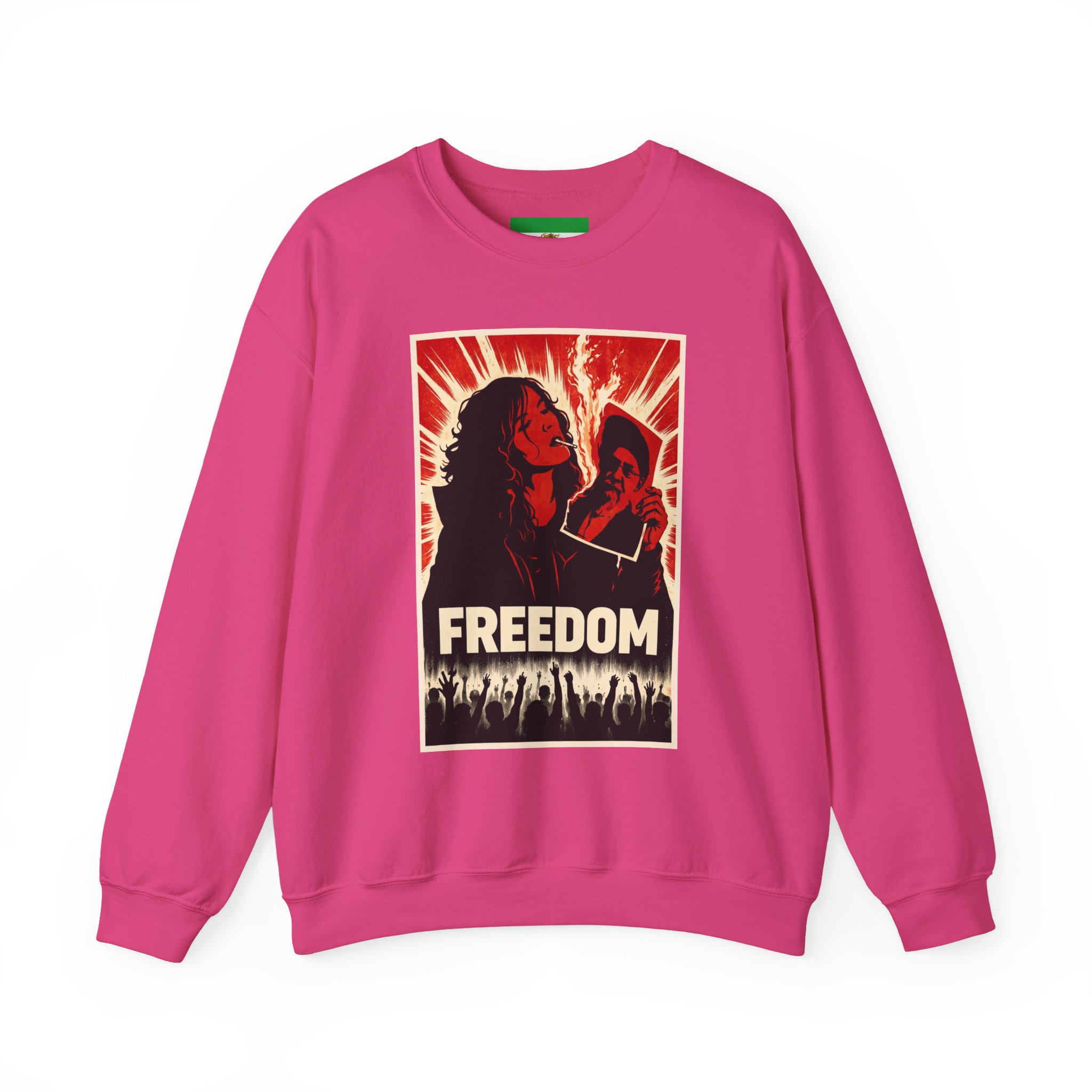 Freedom Protester Illustration Sweatshirt | Political Rally Graphic - Image 29