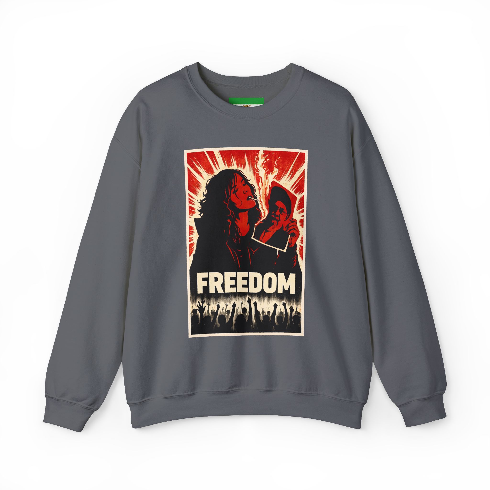 Freedom Protester Illustration Sweatshirt | Political Rally Graphic - Image 17