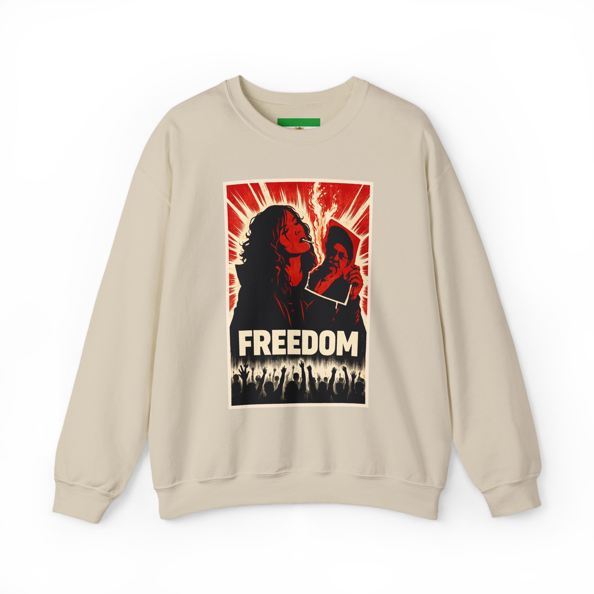 Freedom Protester Illustration Sweatshirt | Political Rally Graphic - Image 9
