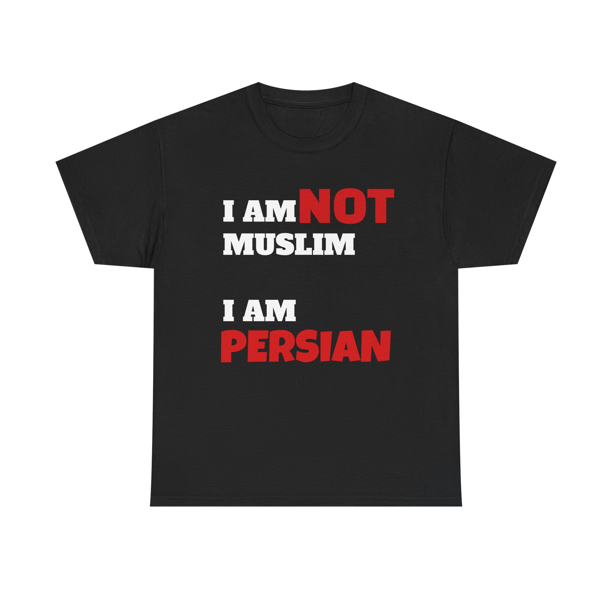 I Am NOT Muslim I Am Persian T-Shirt | Lion & Flag Persian Pride Tee - Image 5