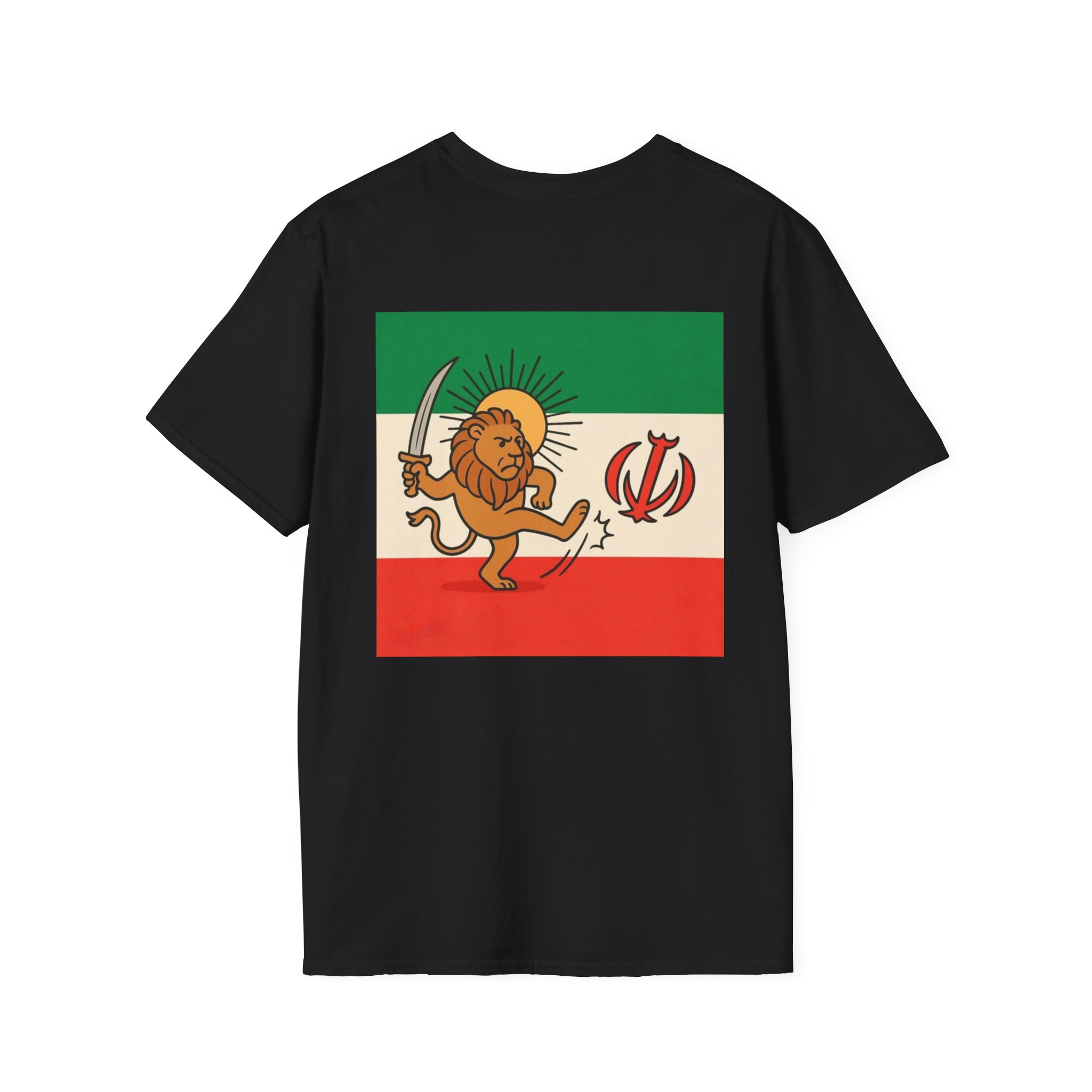 Freedom free Iran from Islam Lion Flag T-Shirt — Vintage Persian Lion and Sun Design - Image 6