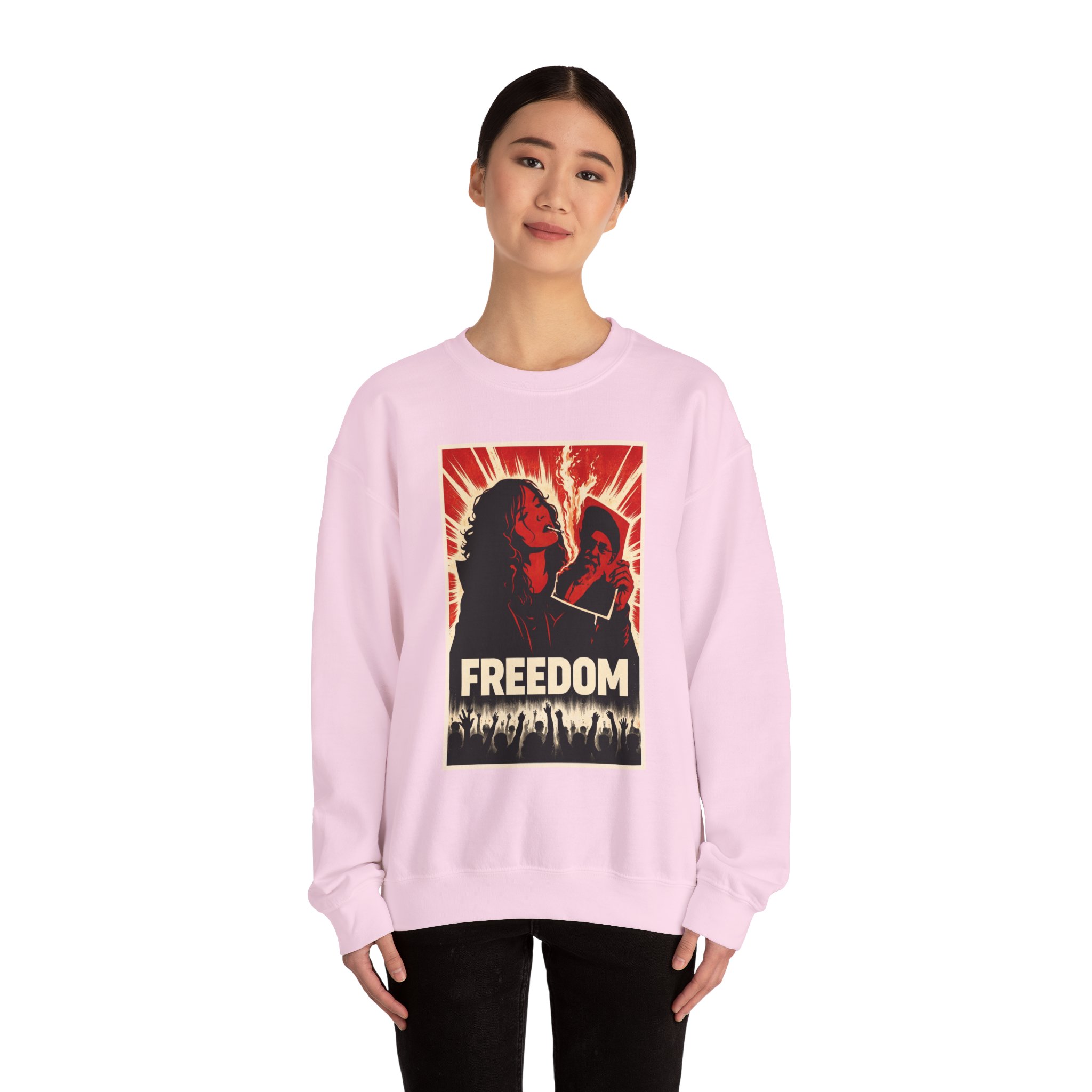Freedom Protester Illustration Sweatshirt | Political Rally Graphic - Image 28