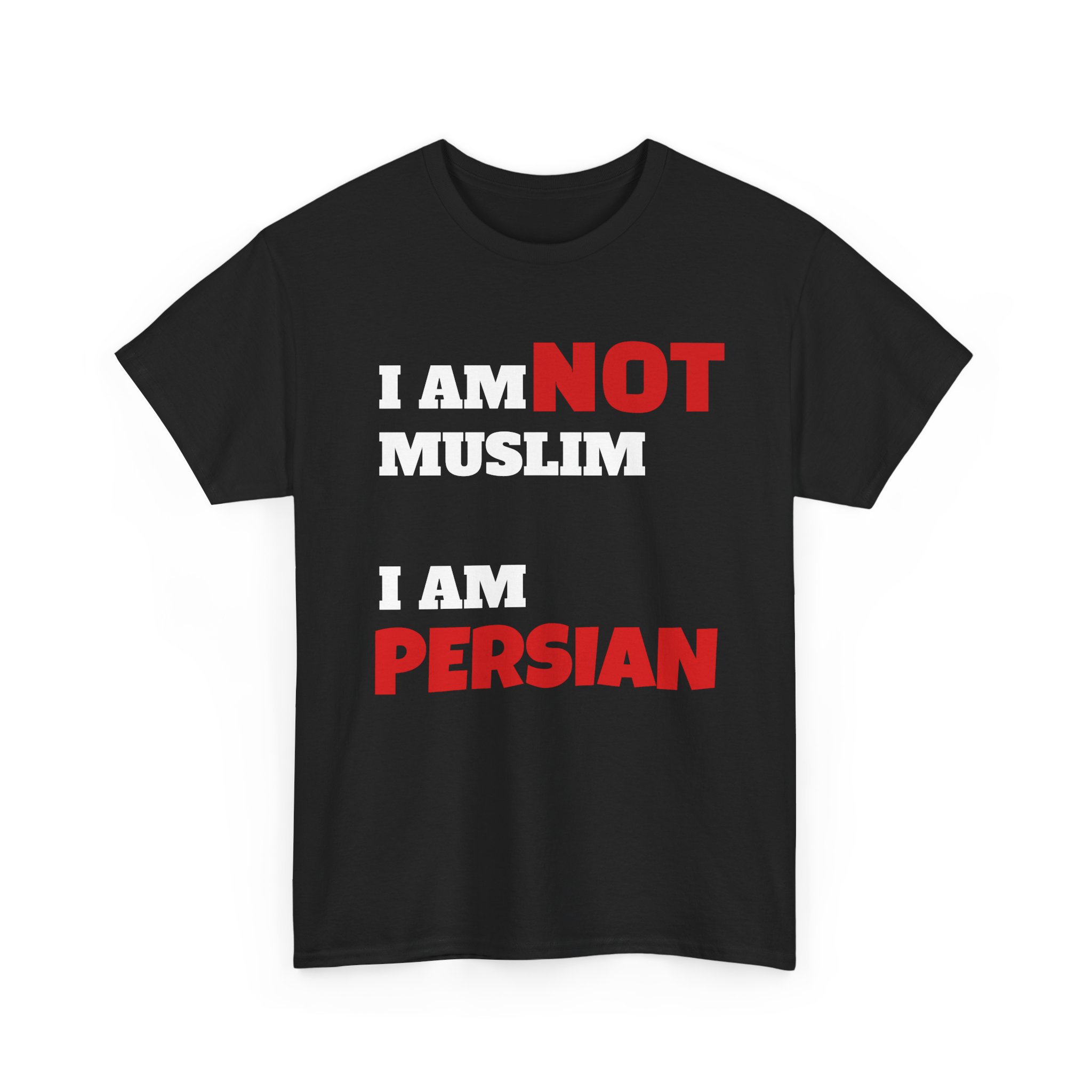 I Am NOT Muslim I Am Persian T-Shirt | Lion & Flag Persian Pride Tee - Image 7