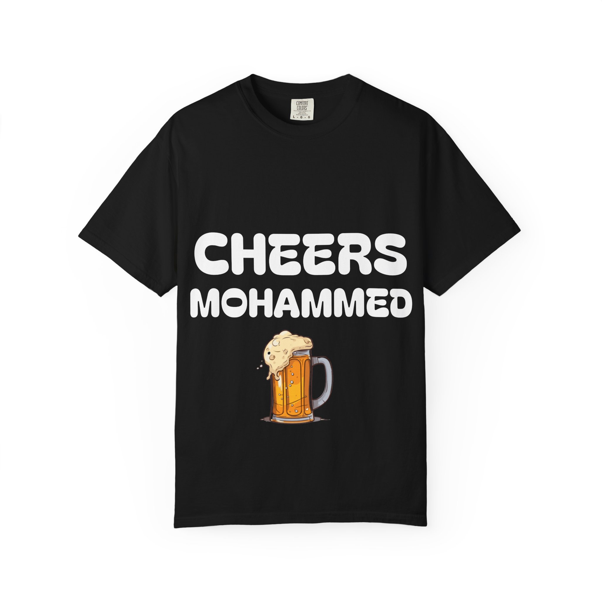 Cheers Mohammed T-shirt | Beer Mug Graphic Tee - Image 25