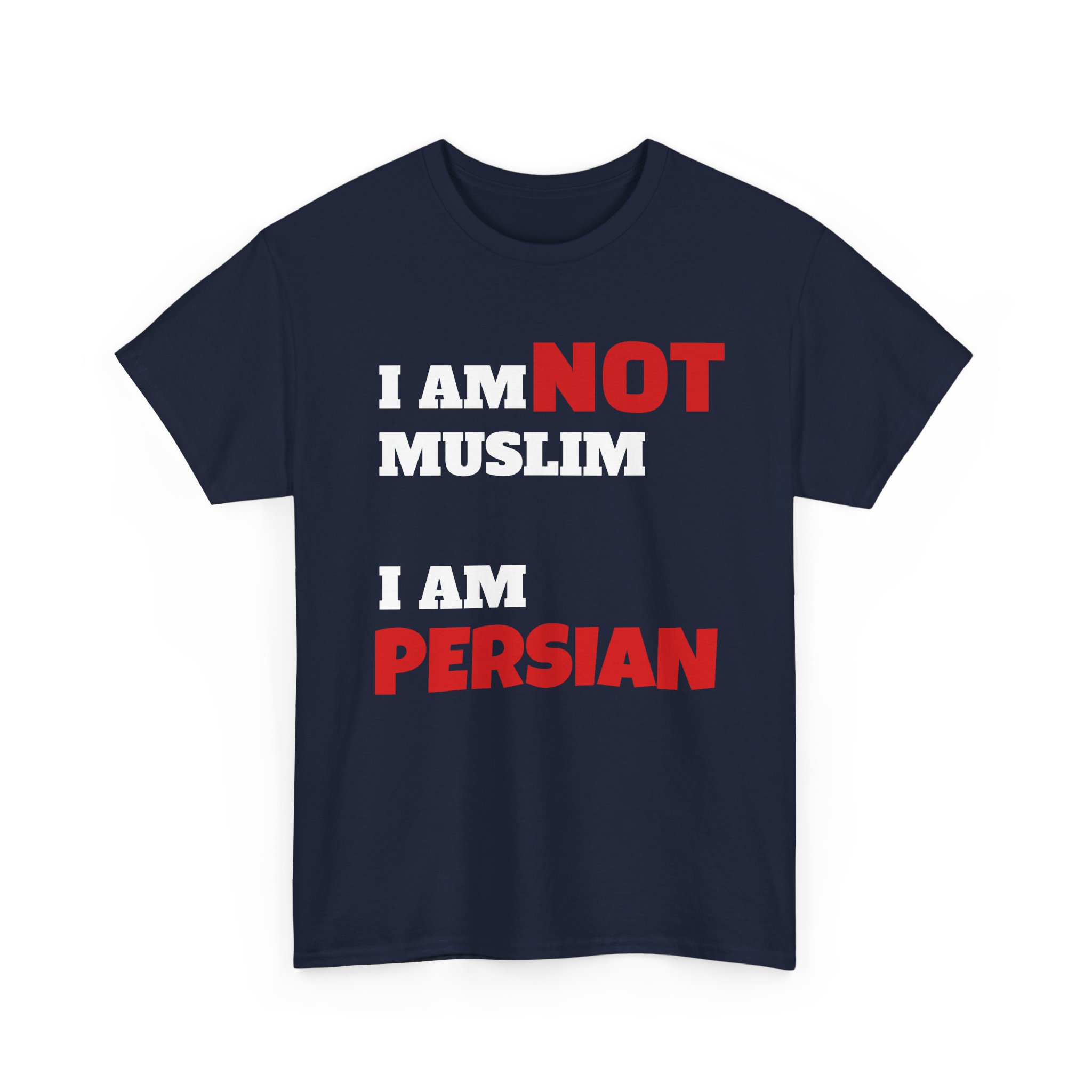 I Am NOT Muslim I Am Persian T-Shirt | Lion & Flag Persian Pride Tee - Image 27