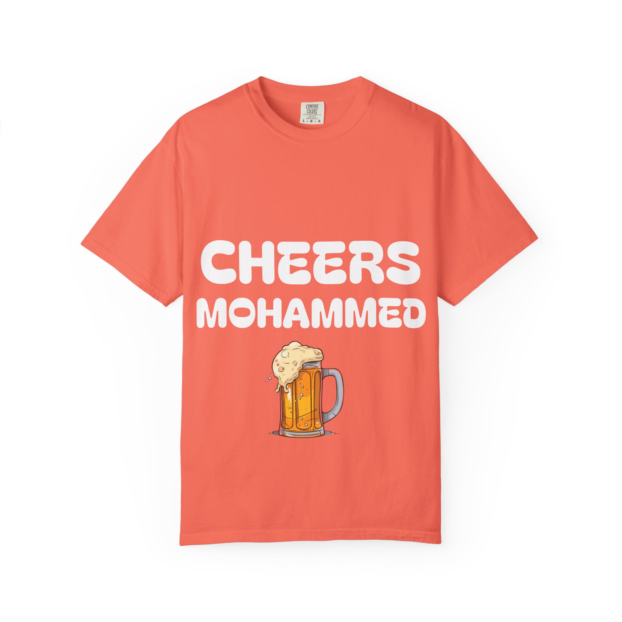 Cheers Mohammed T-shirt | Beer Mug Graphic Tee - Image 5