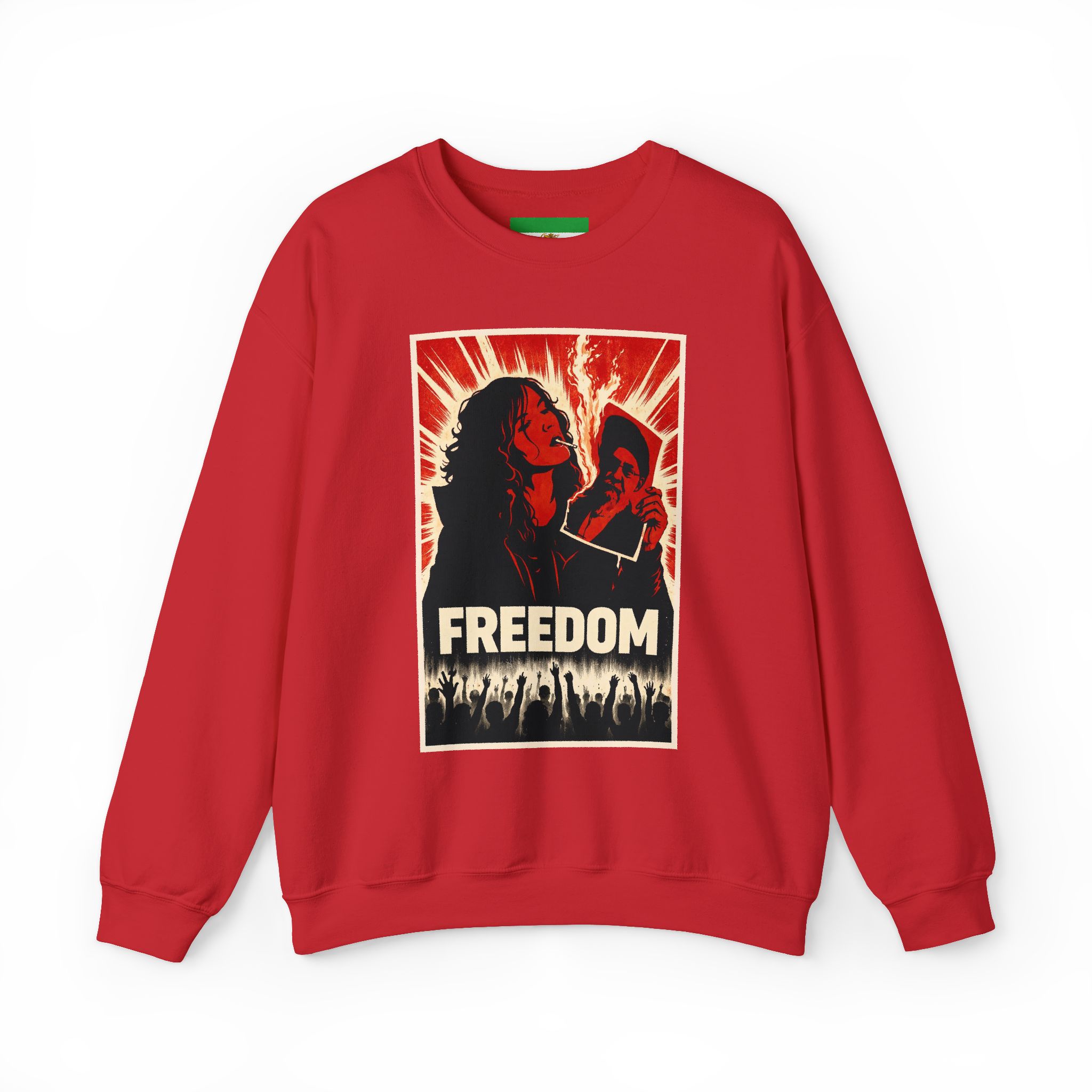 Freedom Protester Illustration Sweatshirt | Political Rally Graphic - Image 33