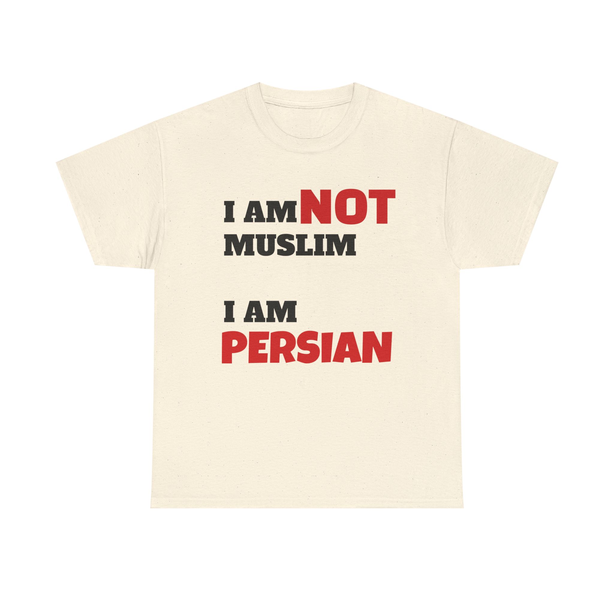 I Am NOT Muslim I Am Persian T-Shirt | Lion & Flag Persian Pride Tee - Image 9