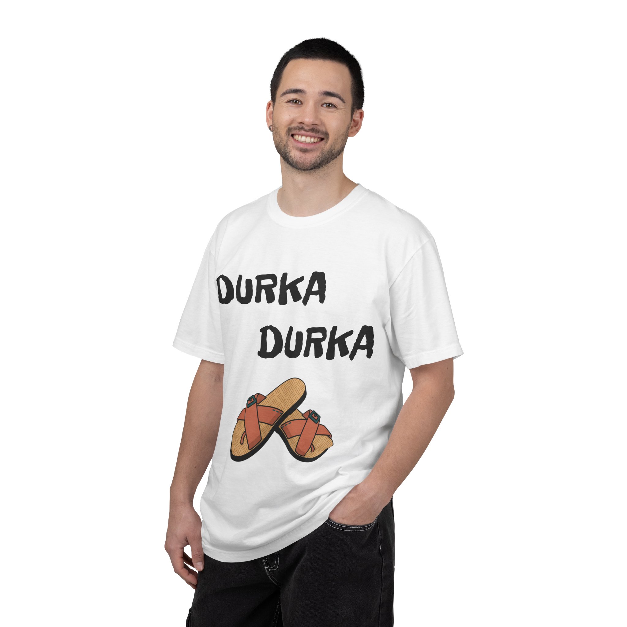Durka Durka Sandals T-Shirt | Funny Text Graphic Tee - Image 4