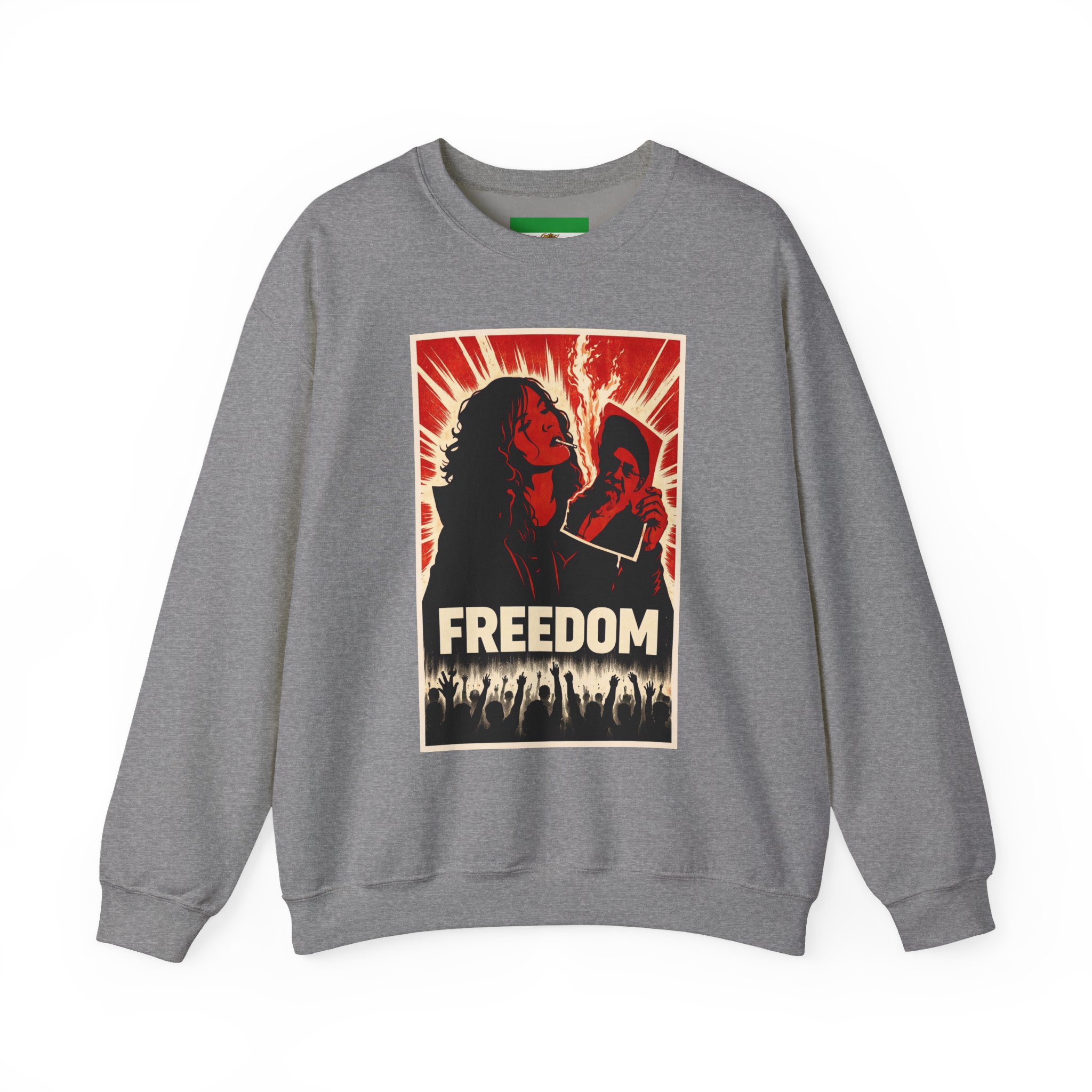 Freedom Protester Illustration Sweatshirt | Political Rally Graphic - Image 13