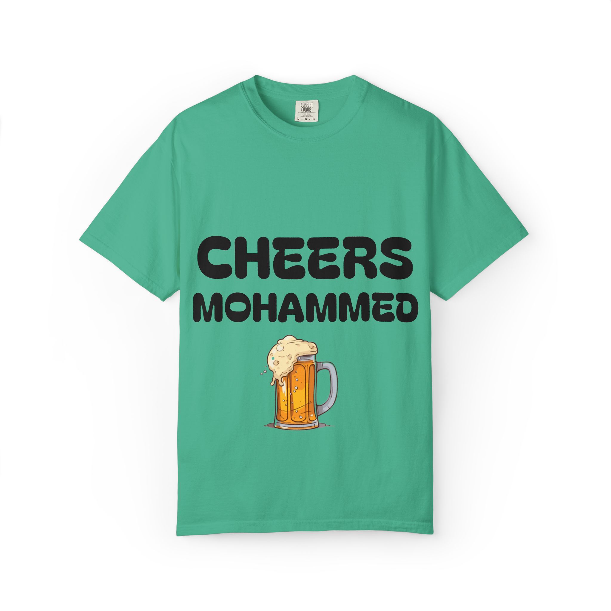 Cheers Mohammed T-shirt | Beer Mug Graphic Tee - Image 17